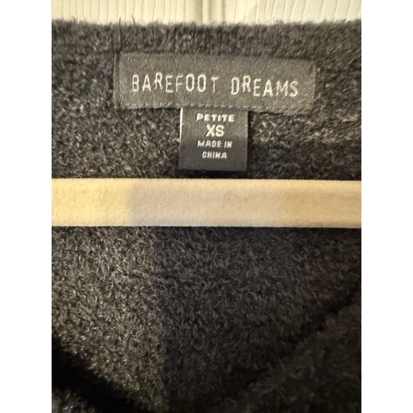 Barefoot Dreams XS Petite CozyChic Lite V Neck Dark Gray Sweater Top NEW $118 - Picture 10 of 13